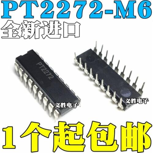 New and original PT2272-M6 DIP18 Remote control decoder chip SC2272-M6 The wireless remote control launch receiving decoder chip