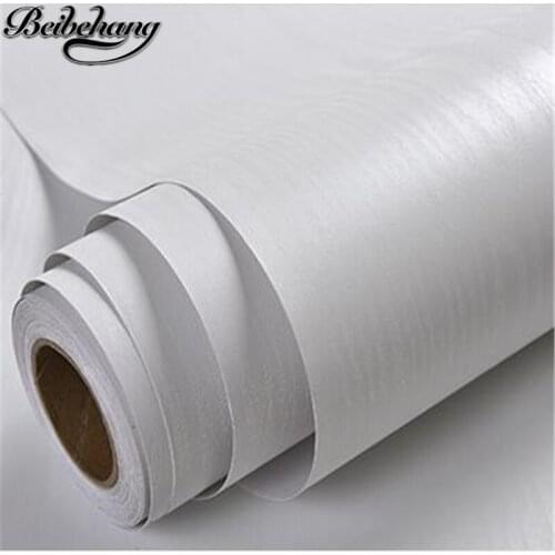 Beibehang Thick wallpapers self-adhesive furniture refurbished stickers wardrobe wall stickers white wood waterproof wallpaper