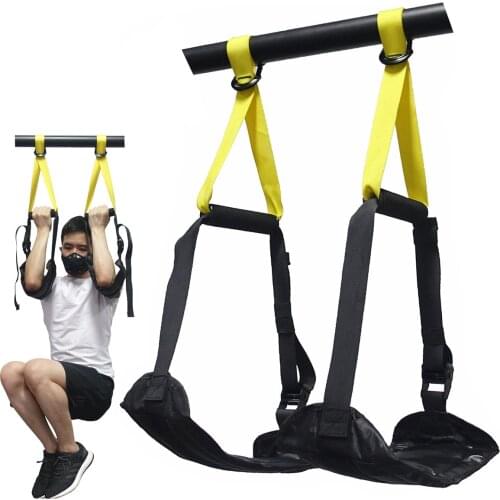 Adjustable Ab Slings Straps with Handle for Home Gym Pull Up Bar Hanging Leg Knee Raise Fitness Assist Workout Abdominal Trainer