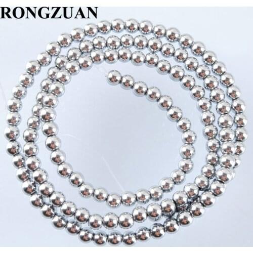RONGZUAN Silvers Hematite Non Magnetic Round Spacer 3MM Loose Beads 15.5 inches For Jewelry Making 1 Strand TL3031