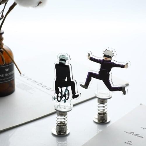 Jujutsu Kaisen Gojo Satoru Funny Standing Figure Anime Desk Display Stands Ornaments Shaking Shaking Acrylic Standing Plate