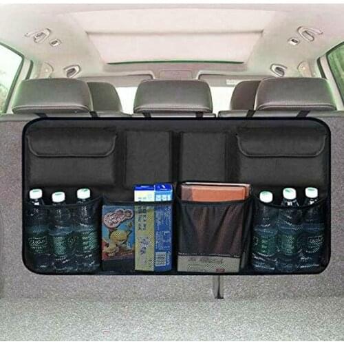 Universal Auto Car Organizer Trunk Rear Back Seat Storage Bag Mesh Net Pocket