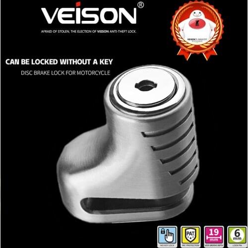 VEISON Motorcycle Bicycle Disc Brake Lock Padlock for Bike BMW Triumph Honda Yamaha Suzuki Kawasaki Vespa PIAGGIO Benelli KTM