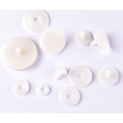 100Sets Size 15/20/25/30mm White Plastic Doll Joints Dolls Accessories For Stuffed Toys Teddy Bear Making DIY Crafts Child Gift