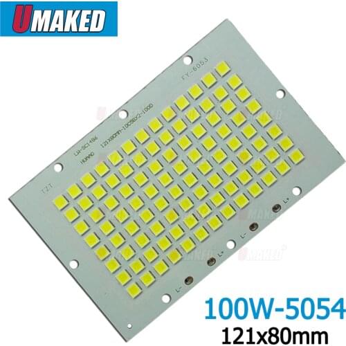 100W 121x80mm LED Floodlight PCB board, 10000lm LED SMD5054 lighting source for led floodlight, Aluminum plate base board