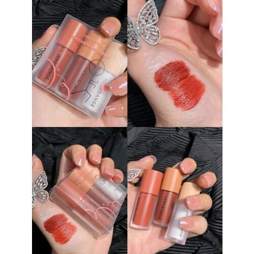 Sexy Color Matte Velvet Lip Gloss Waterproof Long Lasting Matte Lipstick Colorful Lip Stick Makeup Maquiagem Lip Tint Lip Makeup