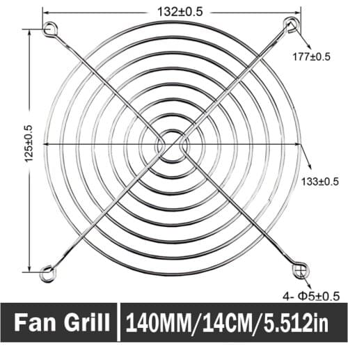 50PCS Gdstime 140mm Metal Wire Finger Guard Protection Grid PC Fan Grill Cooler 14cm