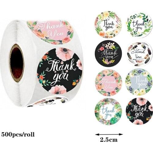 500pcs handmade love kraft paper sticker 25mm round sticker label baking Christmas wedding decoration party decoration sticker