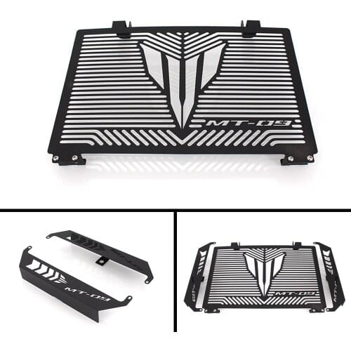 Black Motorcycle Accessories Radiator Guard Protector Grille Grill Cover For YAMAHA MT 09 MT-09 MT09 TRACER Free shipping