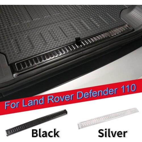 Car Accessories For Land Rover Defender 110 20 StainlessSteel Silver/Black All-inclusive Rear Inside Bumper Plate Cover Trim New