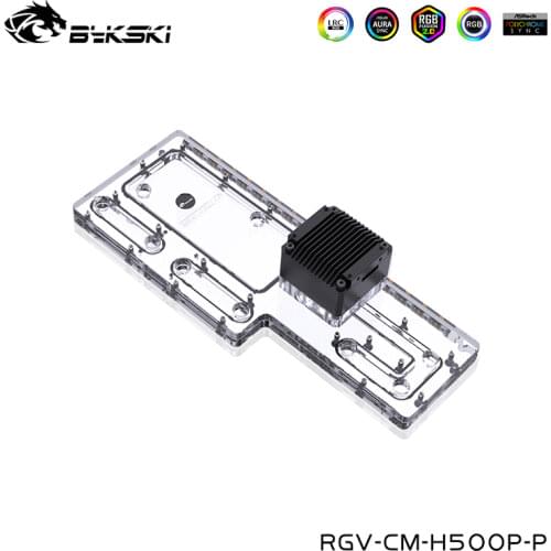 Bykski Acrylic Waterway Plate For Cooler Master H500P ,H500M Computer Case ,Water Tank, Water Cooling Reservoir, RGV-CM-H500-P