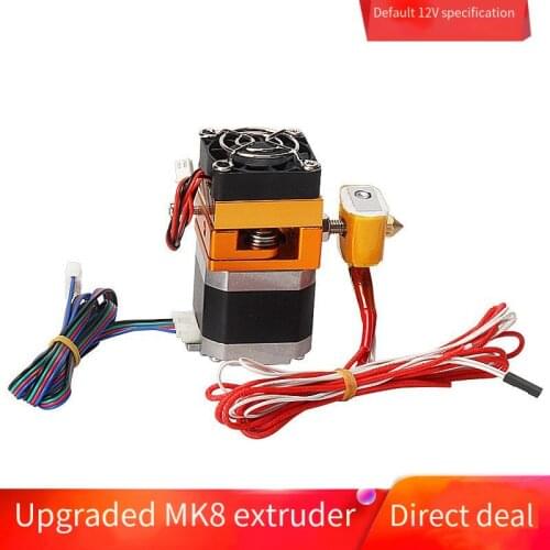 Extruder MK8 3d Printer Part Kit J-head Hotend Extruder 0.4mm Nozzle 1.75mm Filament with Motor Throat Aluminum i3 Short Range