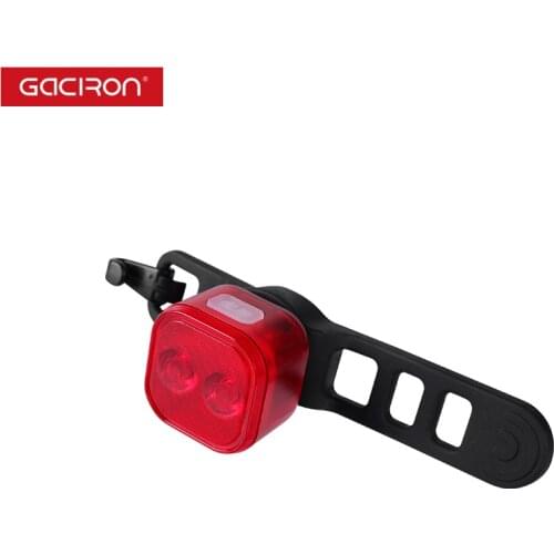 GACIRON Waterproof Bicycle Rear Light USB Rechargable Bike Taillight LED Safety Back Light Warning Saddle Bike Night Riding Lamp