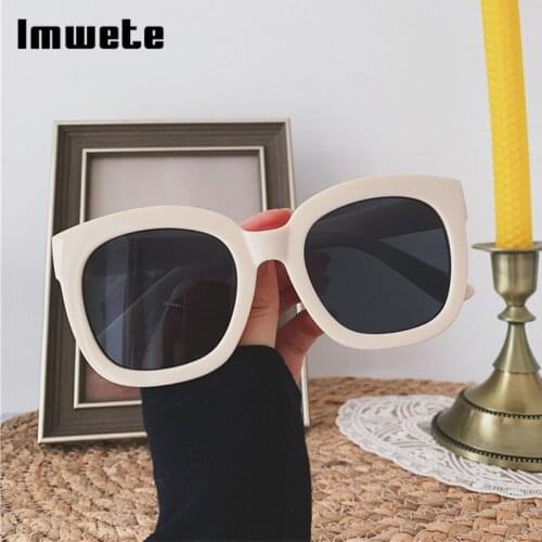 Imwete Square Womens Sunglasses Oversize Luxury Fashionable Mens Shades Eyewear Vintage Designer Sun Glasses UV400