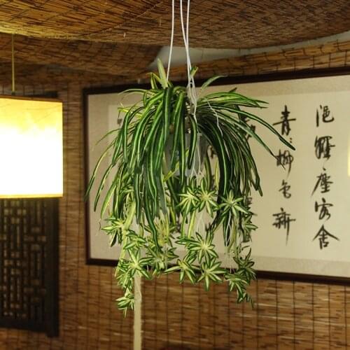 Artificial Flower Bracket plant Chlorophytum Orchids Rattan Wall Flower Silk Flower Artificial Plant Living Home Decor 65cm