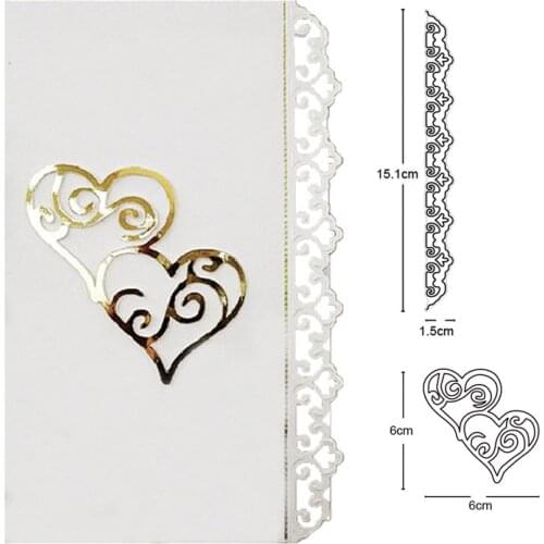 Heart border Lace strip Metal cutting dies craft cutting die embossing stencil dies for handmade Paper card making scrapbooking