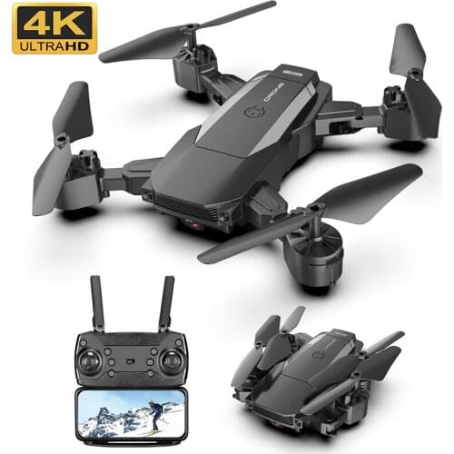 FPV Remote Control Helicopter Blue And Black Foldable Quadcopter With 4K 1080P HD Camera WIFI RC Drone For Children Gift Toy