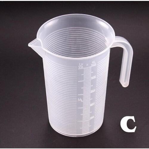 Measuring Cups 100/250/500/1000ml Transparent Cup Scale Measuring Kitchen Tools KT0151 Cup Tools Measuri Plastic For Baking R6K0
