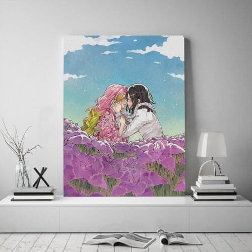 Mitsuri Kanroji Obanai Iguro Kimetsu no Yaiba Canvas poster Painting wall Art decor Living room Bedroom Home Decoration Prints
