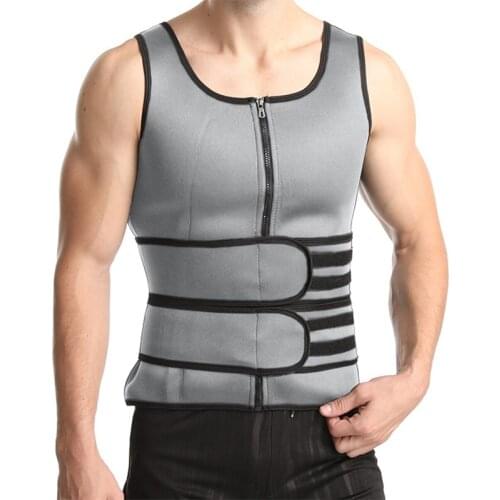 New Gym Fitness Waist Trainer Belt For Men Double Belt Vest Shapewear Bodybuilding Abdomen Belt Reinforced Sweat Rubber Corset