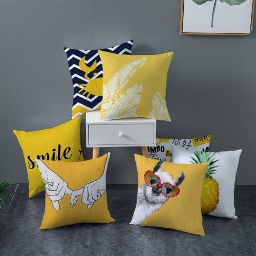 Pillow Cover home decor yellow pineapple geometry printed Cushion Cover body Pillowcase Decorative Sofa Throw Pillows Polyester