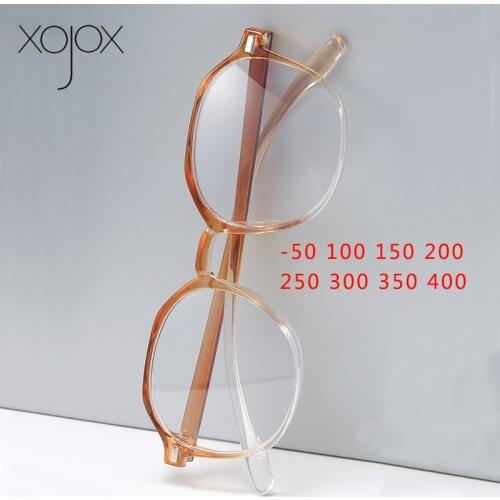 XojoX +0.5 1.5 2.5 3.5 Finished Myopia Glasses Women Optical Lenses Computer Eyewear Men Anti-Blue Light Nearsighted Spectacles