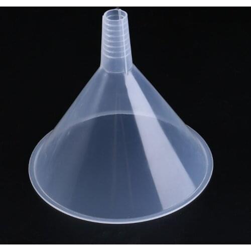 150mm Plastic White Transparent Funnel For Garage / Car Liquids / Laboratory / Kitchen