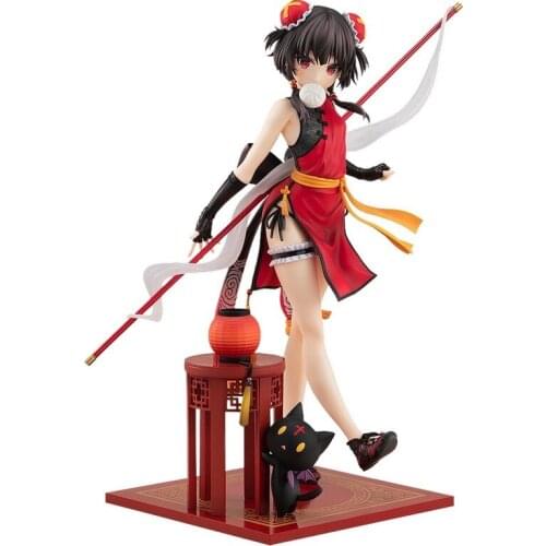 Pre-Sale Konosuba Red Cheongsam Megumin Gods Blessing On This Wonderful World Anime Figure Hand-Made Collectible Ornaments Toys