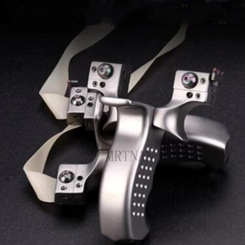 Outdoor Hunting Shooting High-quality Titanium Alloy Slingshot Precision Shooting Adjustable Bow Door High-power Slingshot 2021