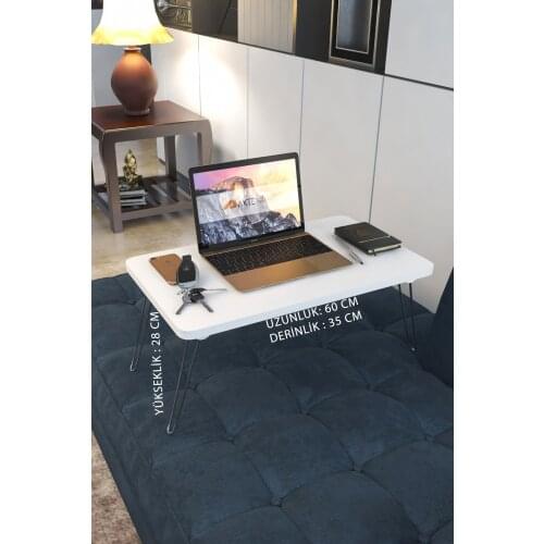 Folding Laptop Table for Working Breakfast Table, Pvc Coating, Feet Metal, foldable, 60*35*28cm special design laptop