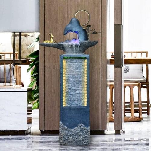 Modern Fountain Water Rockery Decoration Water Curtain Wall Water Wall Company Club Lobby Decoration