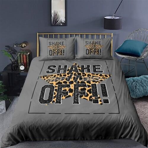 3D Modern Comforter Cases Gray Duvet Cover Sets Pillow Cases Full Double Single Twin Queen Size 203*230cm Shate off Beddings