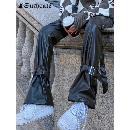 Женские кожаные брюки Suchcute China At AliExpress