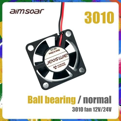 Fan 12v 24v ender 3 fan 30mm 3010 dual ball bearing / hydraulic fan 2 pin 3d printer parts 3010 30*30*10mm