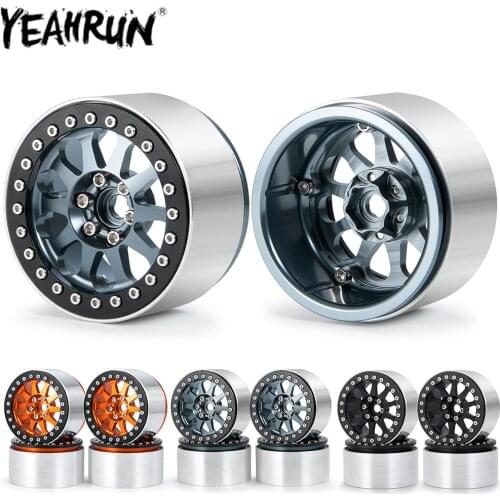 YEAHRUN 2.2" Metal Wheel Hub Beadlock Wheel Rims Extended Width 35mm for 1/10 Axial Wraith 90048 RR10 RC Car Wheels Parts