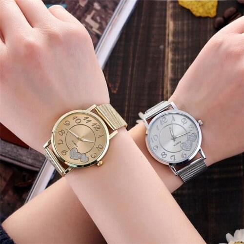 Love Heart Dial Women Watches Stainless Steel Band Relogio Feminino Luxury Womens Quartz Watch Clock Fashion Ladies Horloge