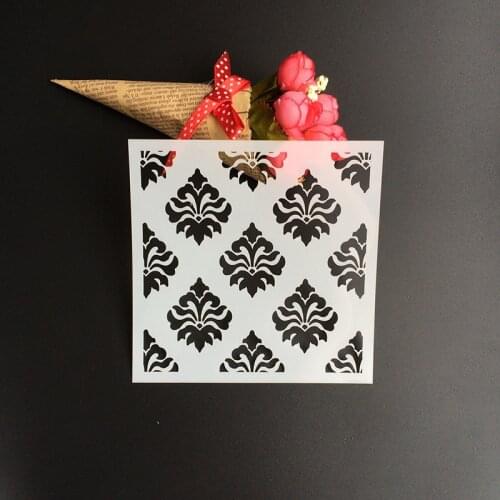 1Pcs 13*13cm Scapbook Stencil Decorating Tool scrapbooking DIY Decorating Stencil Fondant Pattern Printing Spray Template
