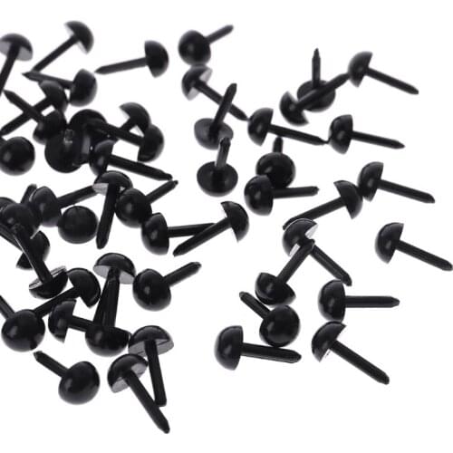 100Pcs 3mm/4mm/5mm/6mm DIY Doll Puppet Plastic Black Pin Safety Eyes For Handmade Teddy Bear Doll Craft Children Kids Toy