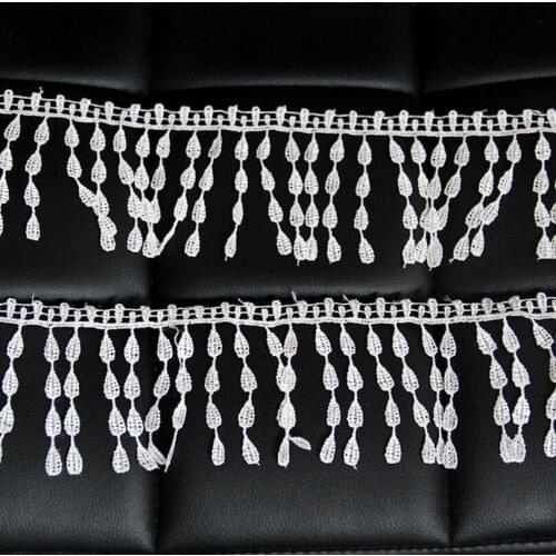 15Yards 8cm Width African Laces Fringe Trims Venice Lace Sewing Tassel Lace DIY Craft Accessories Ruban Dentelle Free Shipping