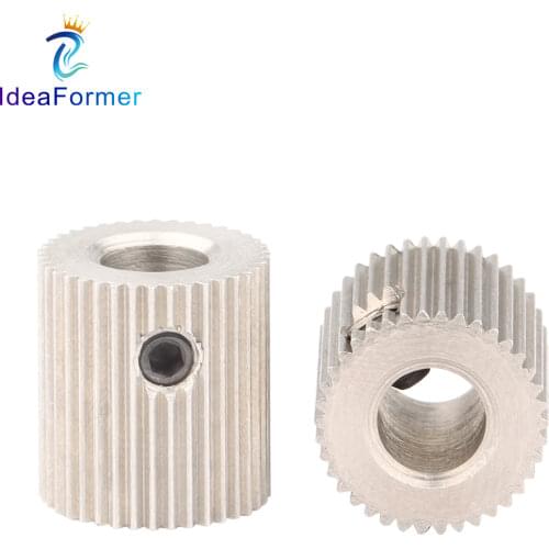 5Pcs MK7 MK8 Extrusion Gear 38/40Tooth Full-Teeth Bore 5mm Stainless Steel Drive Gear Feeding Gear Wheel For 3D Printer Extruder