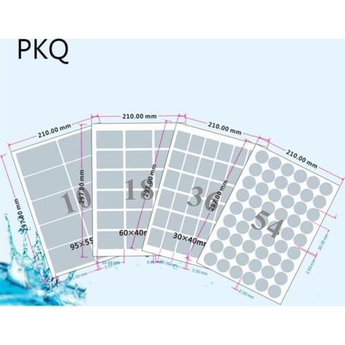 50 Sheets Self-Adhesive Sticker A4 Print Paper Coated Matte Silver Waterproof PET Label Printing For Laser Inkjet Printer 11/7