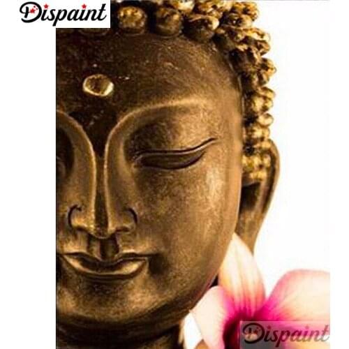 Dispaint Full Square/Round Drill 5D DIY Diamond Painting "Religious Buddha" Embroidery Cross Stitch 5D Home Decor A10566