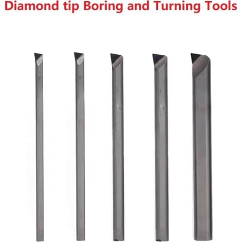 Diamond boring tool turning lathe tools bore cutter PCD CNC Borer bar bit steel body 6mm hole tool for processing aluminum brass