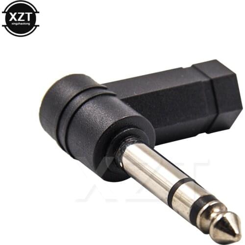 90 Degrees Speaker Audio Adapter 3.5mm Female to 6.35/6.5mm 1/4" Mono Stereo Male Plug 3.5mm 1/8" Stereo TRS Connector Converter