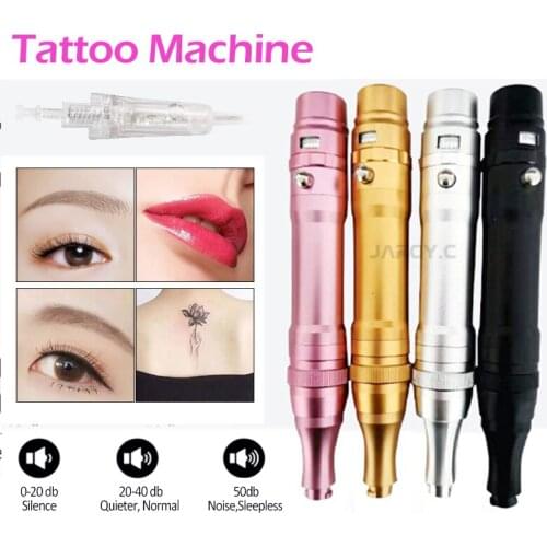 Wireless Tattoo Machine Kit Professional PMU Eyebrow Tattoo Machine Pen Microblading Permanent Makeup Tool For Brow Eyeliner Lip