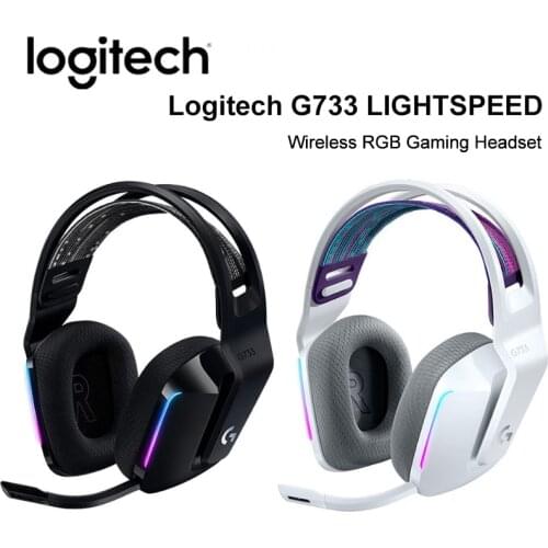 Logitech G733 LIGHTSPEED Wireless RGB Gaming Headphone Lightweight DTS Headsets X 2.0 surround sound For Home Laptop PC Gamers