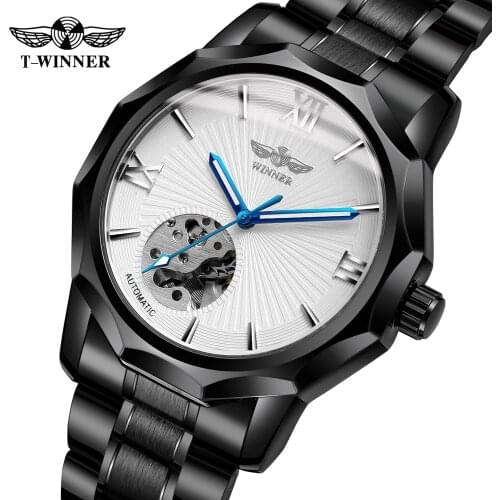 Winner 2021 New Fashion Automatic Watch Man Waterproof Business Mechanical steeldive luxury nh35 black tourbillon Brand quartz