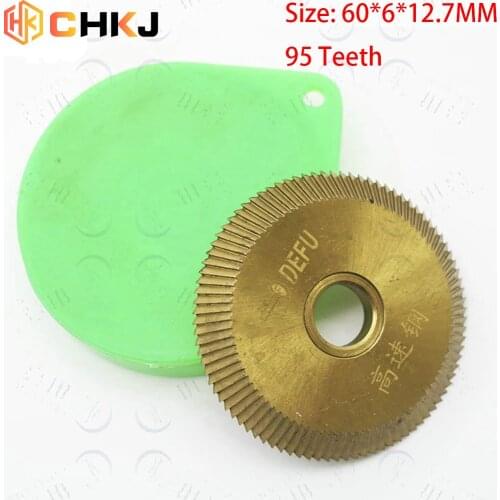 CHKJ 60*6*12.7mm Face Milling Cutter 95 Teeth Blade Thin Titanium Milling Cutter For DF001 DEFU Horizontal Key Cutting Machine