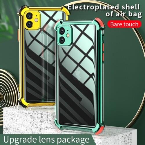 Colorful Electroplating Ultra Thin Shockproof For iPhone11 Pro Max 12 Pro Max X XS Max XR SE 2020 6 6s 7P 8 Plus Soft Phone Case