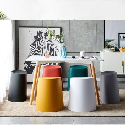 Nordic Kids Chairs Petit Tabouret Family Living Room Multi-functional Storage Of Thick Plastic Bench Table Stool Bucket Chair